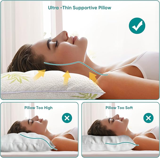 Slim, low-profile for stomach sleepers